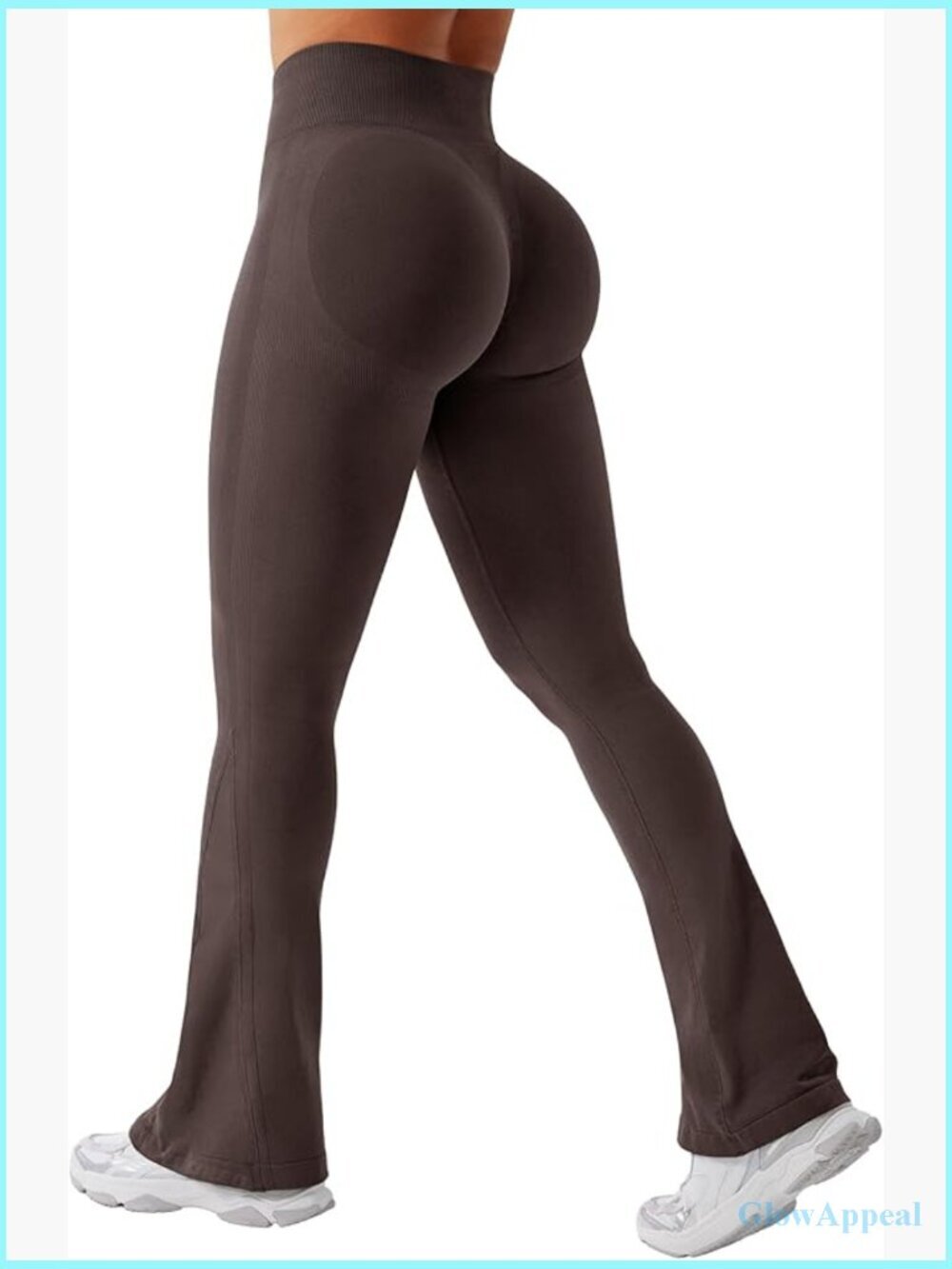 Womens Mini Flare Booty Lifting Leggings High Waist Seamless Yoga Pants